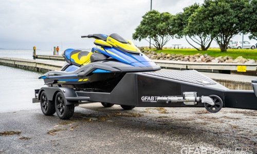 GFAB Alloy Black Single Sportski Trailer with Yamaha Waverunner FX Limited SVHO